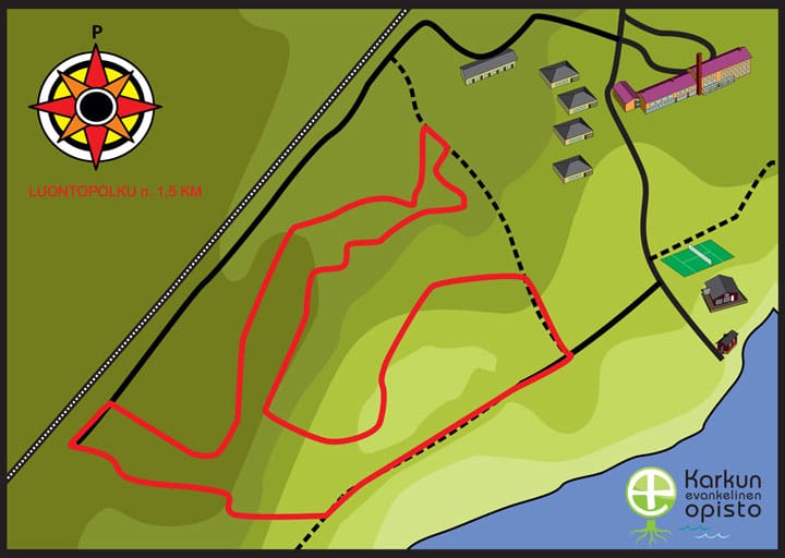 Luontopolun kartta