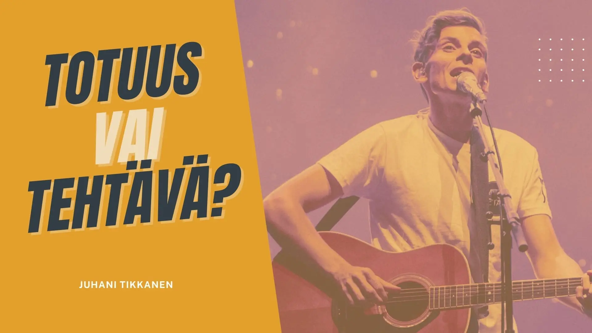 Featured image for “Totuus vai tehtävä? -kirjasta uusi painos ja Juhani Tikkaselta kappale”